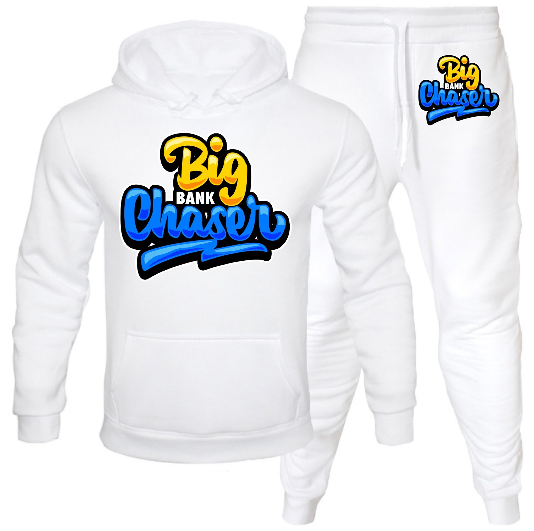 Bigbankchaser White Jogger Sets